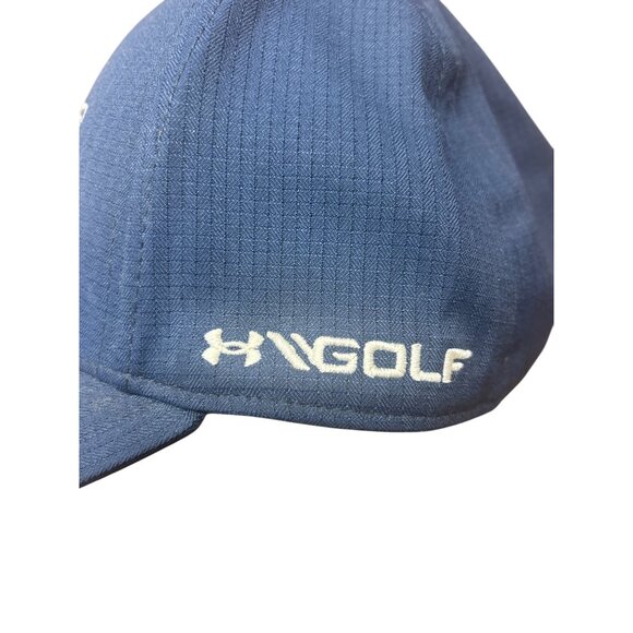 Under Armour Golf Cap LG/XL Navy Embroidered Logo Stretch Fit Breathable Fabric - Picture 8 of 11